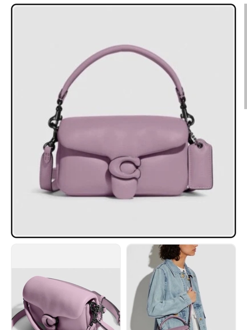 Coach Pillow Tabby Shoulder Bag 18 in the shade "Ice Purple"